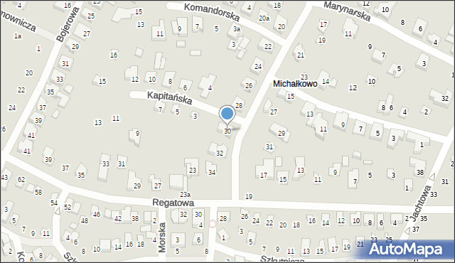 Poznań, Retmańska, 30, mapa Poznania