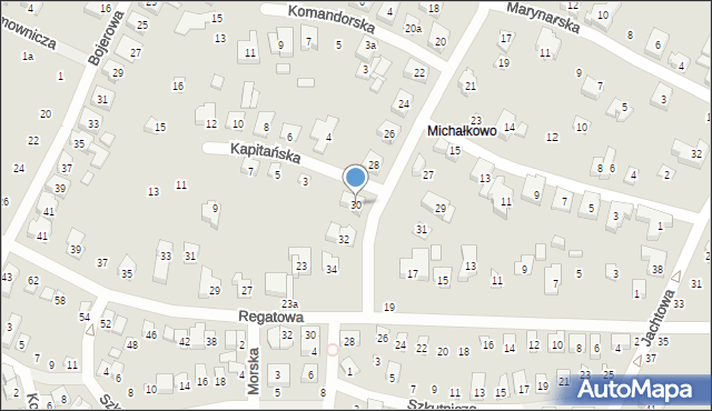 Poznań, Retmańska, 30, mapa Poznania