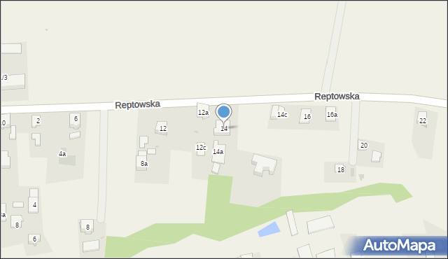 Ptakowice, Reptowska, 14, mapa Ptakowice