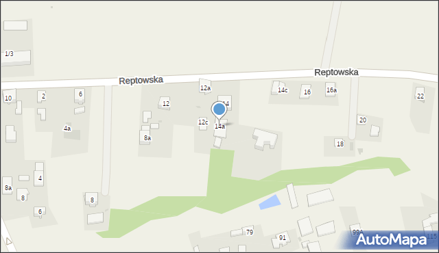 Ptakowice, Reptowska, 14a, mapa Ptakowice