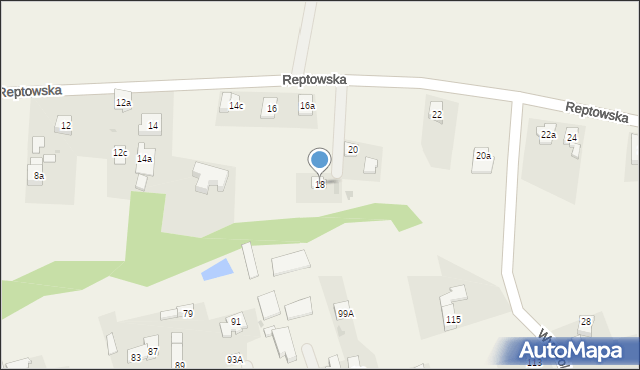 Ptakowice, Reptowska, 18, mapa Ptakowice