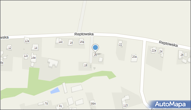 Ptakowice, Reptowska, 20, mapa Ptakowice