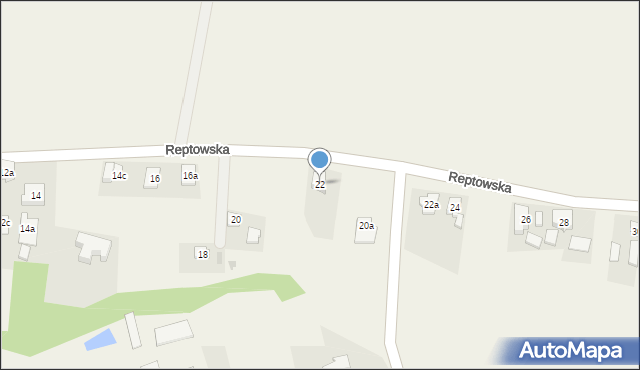 Ptakowice, Reptowska, 22, mapa Ptakowice