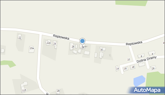 Ptakowice, Reptowska, 28, mapa Ptakowice