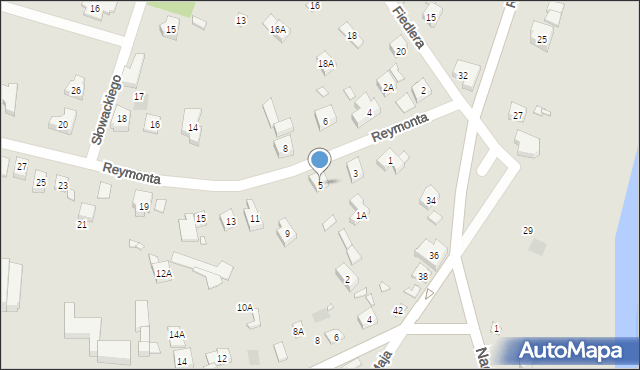 Puszczykowo, Reymonta Władysława, 5, mapa Puszczykowo