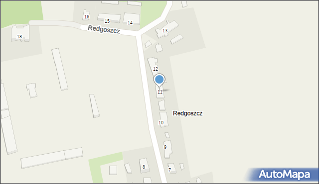 Rąbczyn, Redgoszcz, 11, mapa Rąbczyn