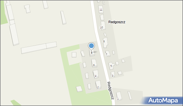 Rąbczyn, Redgoszcz, 8, mapa Rąbczyn