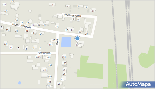 Radomsko, Reja Mikołaja, 104, mapa Radomsko