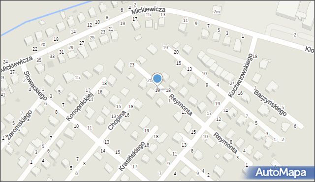 Radomyśl Wielki, Reymonta Władysława, 19, mapa Radomyśl Wielki