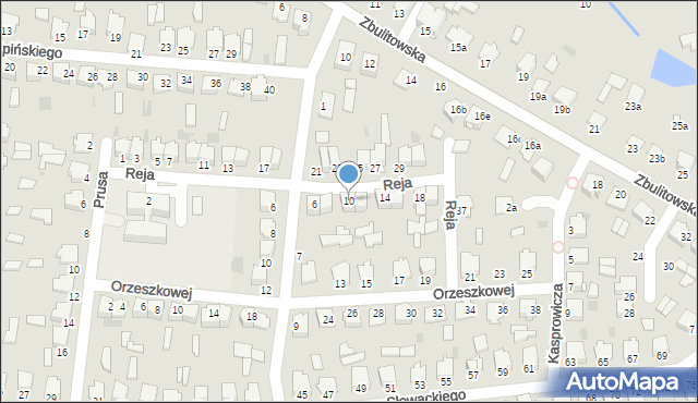 Radzyń Podlaski, Reja Mikołaja, 10, mapa Radzyń Podlaski