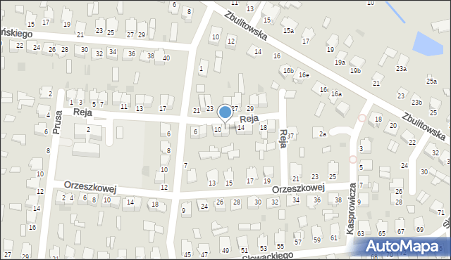 Radzyń Podlaski, Reja Mikołaja, 12, mapa Radzyń Podlaski