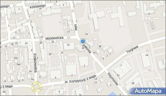 Rawa Mazowiecka, Reymonta Władysława, 2a, mapa Rawa Mazowiecka