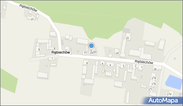 Rębiechów, Rębiechów, 13, mapa Rębiechów