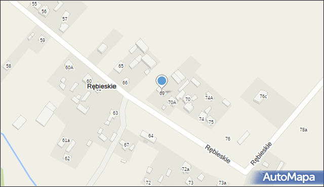 Rębieskie, Rębieskie, 69, mapa Rębieskie