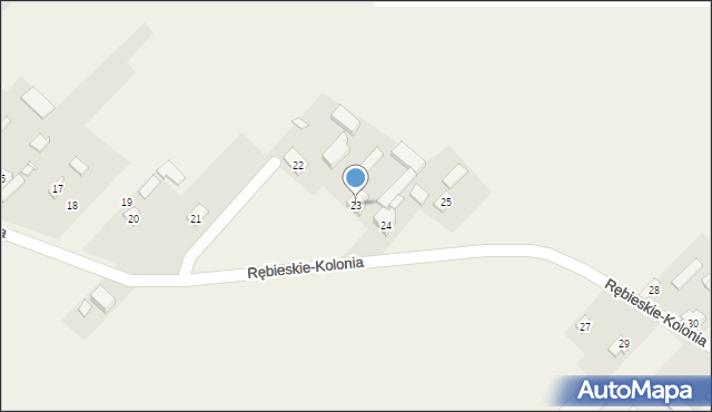 Rębieskie-Kolonia, Rębieskie-Kolonia, 23, mapa Rębieskie-Kolonia