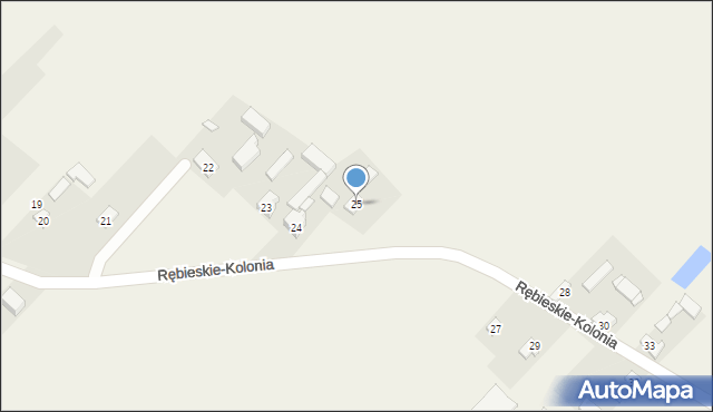 Rębieskie-Kolonia, Rębieskie-Kolonia, 25, mapa Rębieskie-Kolonia