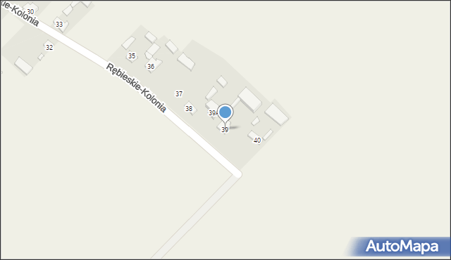 Rębieskie-Kolonia, Rębieskie-Kolonia, 39, mapa Rębieskie-Kolonia