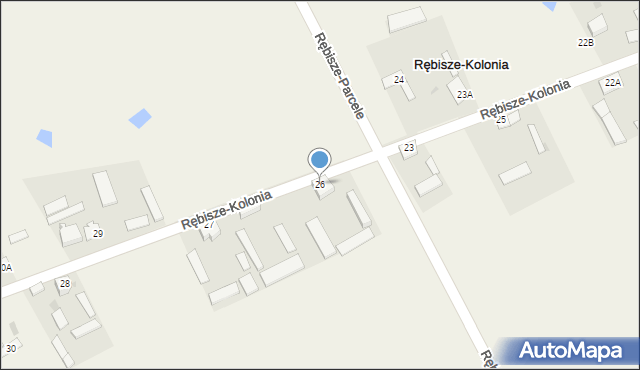 Rębisze-Kolonia, Rębisze-Kolonia, 26, mapa Rębisze-Kolonia