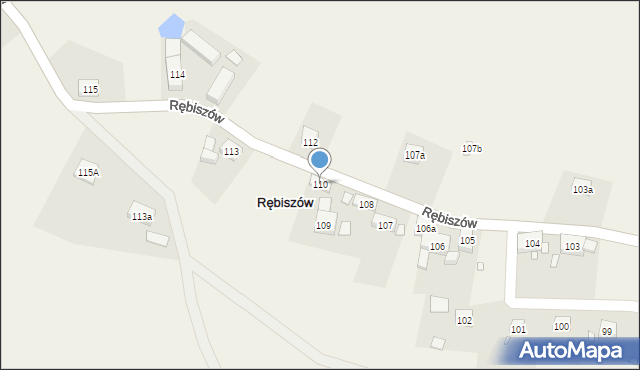 Rębiszów, Rębiszów, 110, mapa Rębiszów