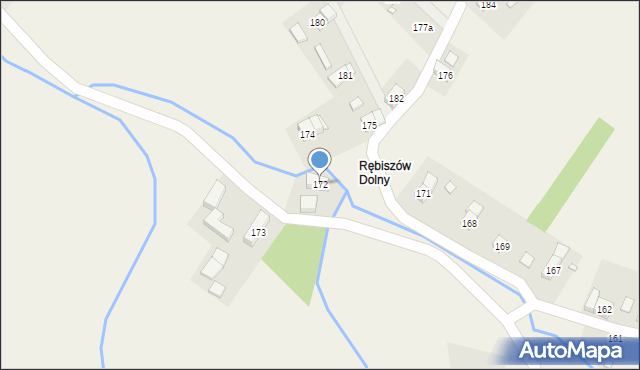 Rębiszów, Rębiszów, 172, mapa Rębiszów