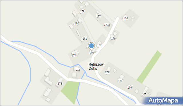 Rębiszów, Rębiszów, 175, mapa Rębiszów