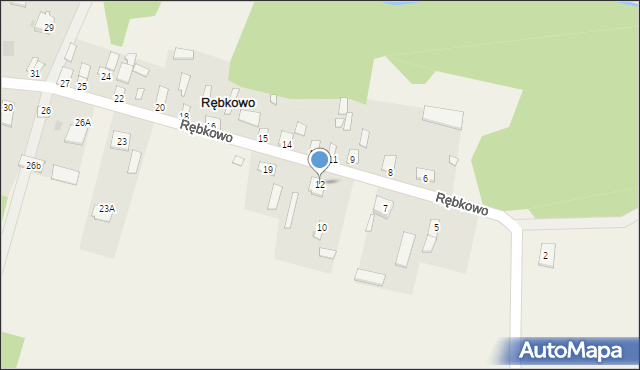 Rębkowo, Rębkowo, 12, mapa Rębkowo