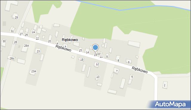 Rębkowo, Rębkowo, 13, mapa Rębkowo