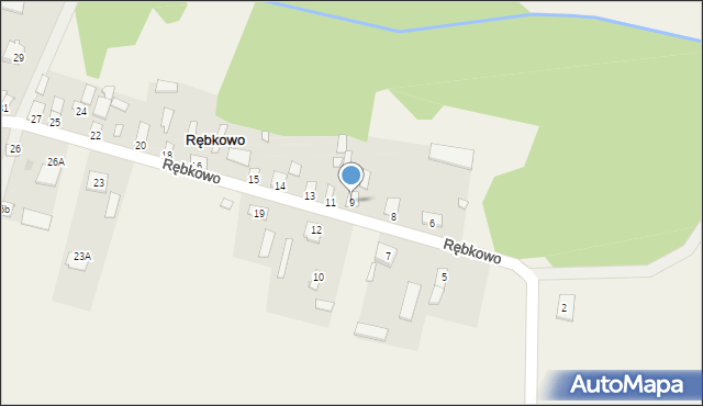 Rębkowo, Rębkowo, 9, mapa Rębkowo