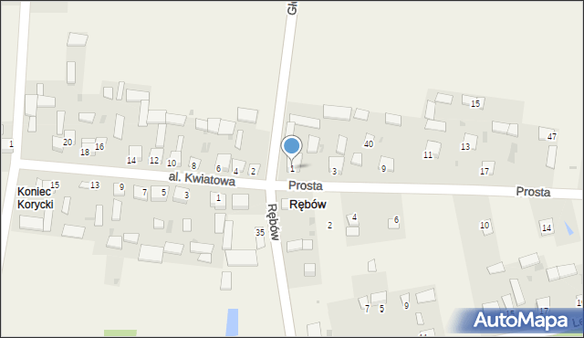 Rębów, Rębów, 38, mapa Rębów