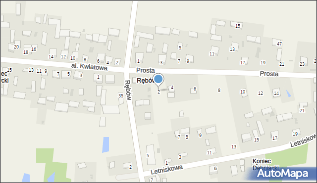 Rębów, Rębów, 39a, mapa Rębów