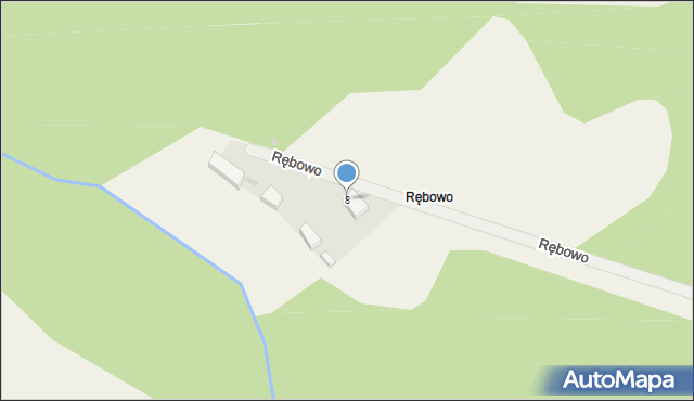 Rębowo, Rębowo, 8, mapa Rębowo