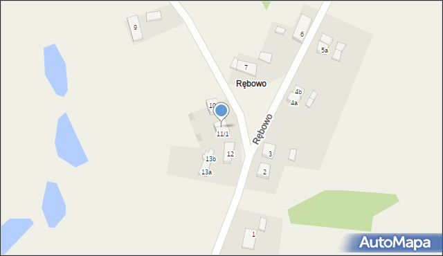 Rębowo, Rębowo, 11/2, mapa Rębowo