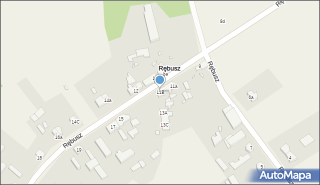 Rębusz, Rębusz, 11B, mapa Rębusz