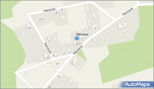 Reczyce, Reczyce, 10, mapa Reczyce