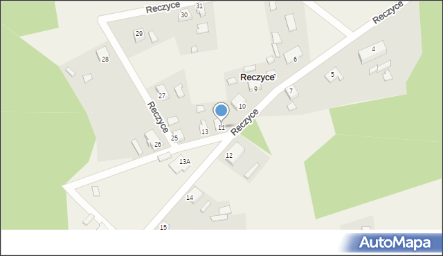 Reczyce, Reczyce, 11, mapa Reczyce