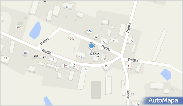 Redło, Redło, 32A, mapa Redło