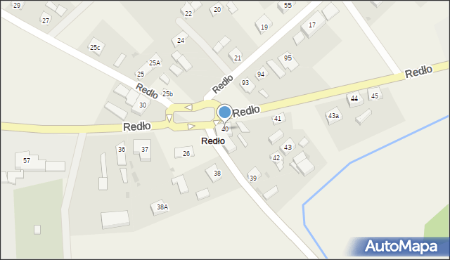 Redło, Redło, 40, mapa Redło