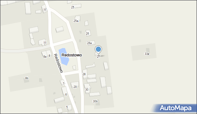 Redostowo, Redostowo, 27, mapa Redostowo