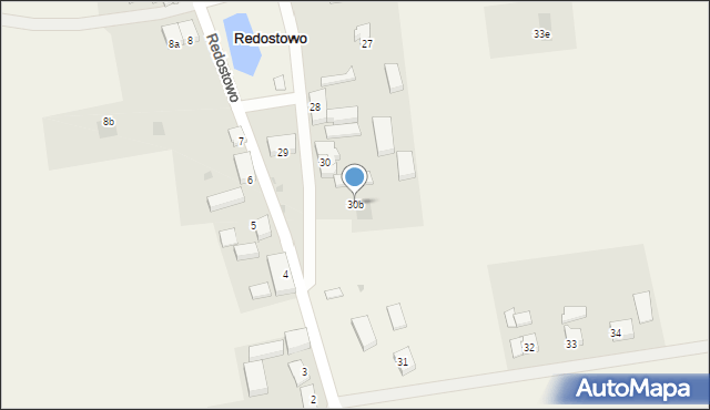 Redostowo, Redostowo, 30b, mapa Redostowo