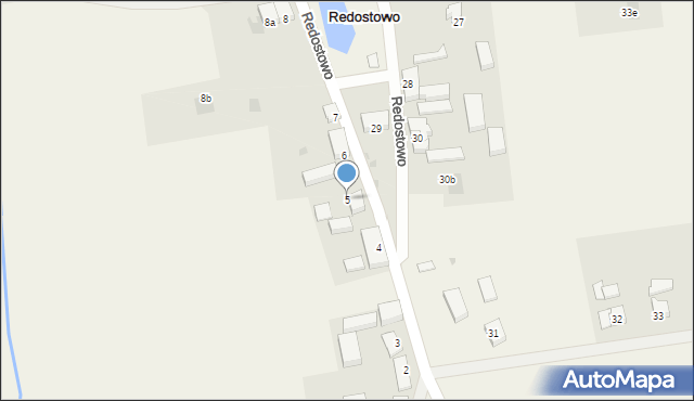 Redostowo, Redostowo, 5, mapa Redostowo