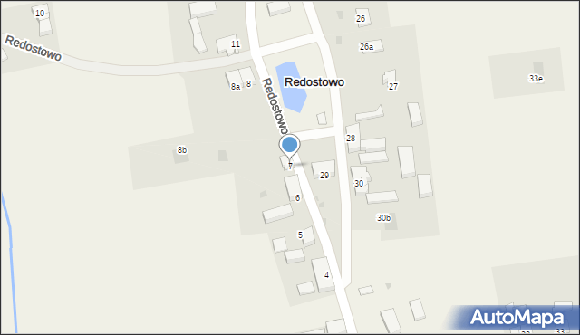 Redostowo, Redostowo, 7, mapa Redostowo