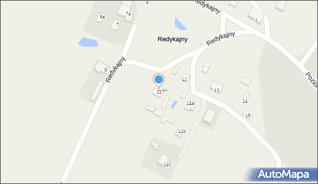 Redykajny, Redykajny, 11, mapa Redykajny