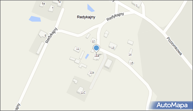 Redykajny, Redykajny, 11a, mapa Redykajny