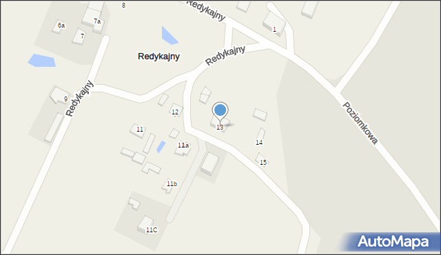 Redykajny, Redykajny, 13, mapa Redykajny