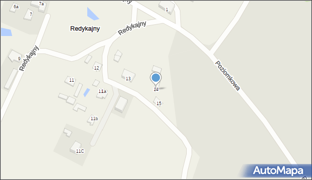 Redykajny, Redykajny, 14, mapa Redykajny