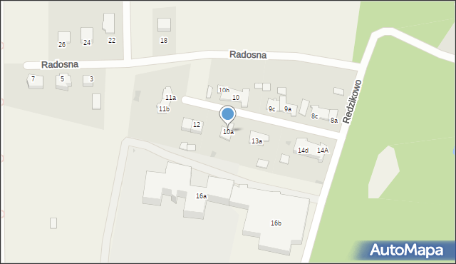 Redzikowo, Redzikowo, 10a, mapa Redzikowo