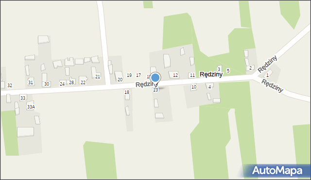 Rędziny, Rędziny, 13, mapa Rędziny