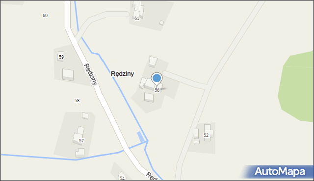 Rędziny, Rędziny, 56, mapa Rędziny