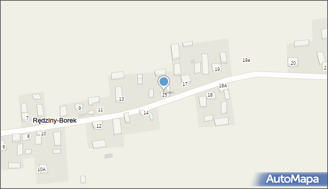 Rędziny-Borek, Rędziny-Borek, 15, mapa Rędziny-Borek