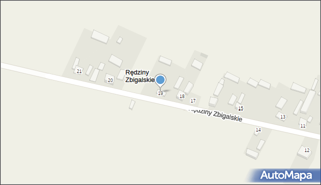 Rędziny Zbigalskie, Rędziny Zbigalskie, 19, mapa Rędziny Zbigalskie